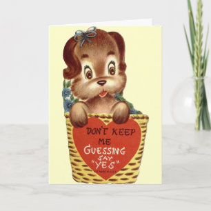 Vintage Valentine Card Feiertagskarte