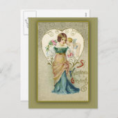 Vintage Valentine Cards und Postkarten (Vorne/Hinten)