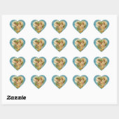 Vintage Valentine Cherub Heart Stickers (Blatt)