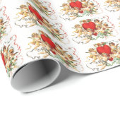 Vintage Valentine Cherubs & Hearts Geschenkpapier (Rolleneckpunkt)