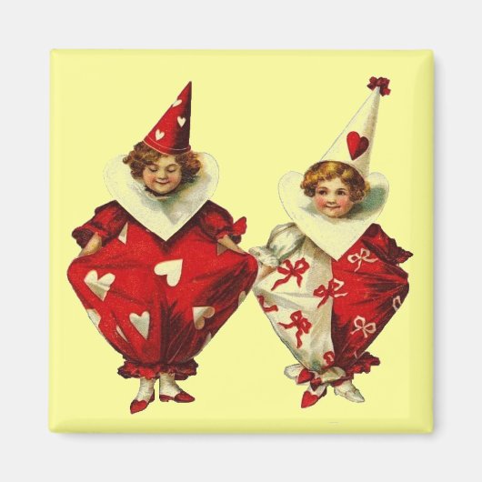 Vintage Valentine-Clowns Magnet (Vorne)