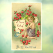Vintage Valentine Cupid-Fensterklammer Fensteraufkleber (Blatt 3)