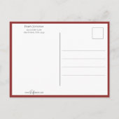 Vintage Valentine Cupid mit rosa Rosen Postkarte (Rückseite)