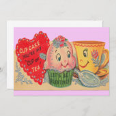 Vintage Valentine-Einladungen Einladung (Vorne/Hinten)