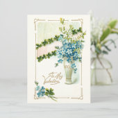 Vintage Valentine Feiertagskarte (Stehend Vorderseite)