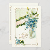 Vintage Valentine Feiertagskarte (Vorne/Hinten)