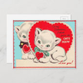 Vintage Valentine Feiertagspostkarte (Vorne/Hinten)
