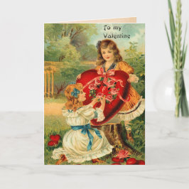Vintage Valentine Friends Card Feiertagskarte