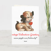 Vintage Valentine-Karte für Kinder Feiertagskarte (Rückseite)