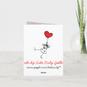 Vintage Valentine-Karte für Kinder! Feiertagskarte (Rückseite)