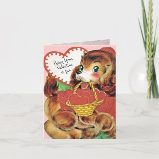 Vintage Valentine-Karte für Kinder! Feiertagskarte (Vorderseite)