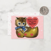 Vintage Valentine Kid Cards Mitteilungskarte (Vorderseite/Rückseite Beispiel)