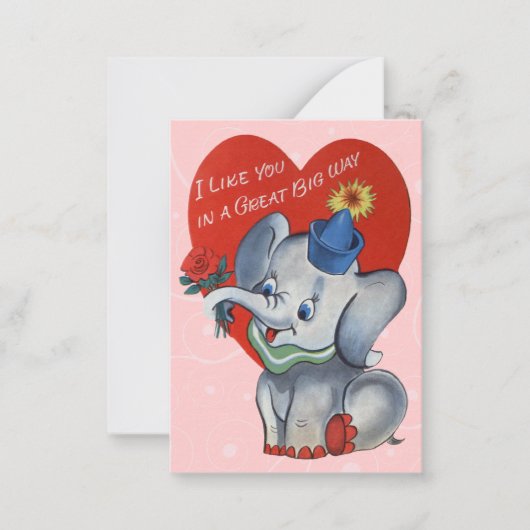 Vintage Valentine Kid Cards Mitteilungskarte (Vorderseite)