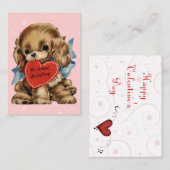 Vintage Valentine Kid Cards Mitteilungskarte (Vorne/Hinten)