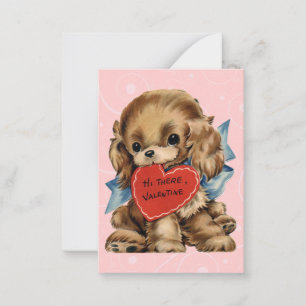 Vintage Valentine Kid Cards Mitteilungskarte