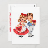 Vintage Valentine Kids Postcard Postkarte (Vorne/Hinten)