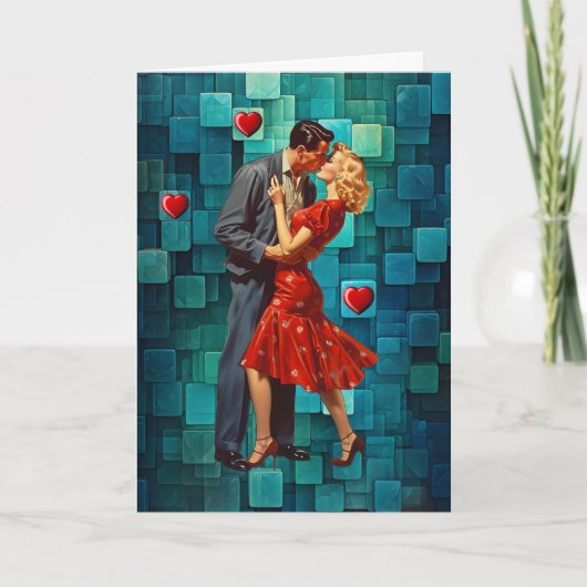 VINTAGE VALENTINE LEIDENSCHAFT KARTE (Vorderseite)
