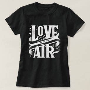 Vintage Valentine - Liebe liegt in der Luft - weiß T-Shirt