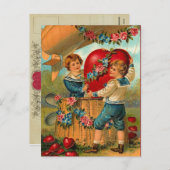 Vintage Valentine Liebe Postkarte (Vorne/Hinten)
