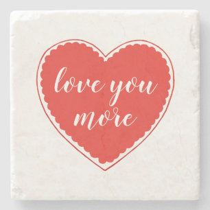Vintage Valentine Liebe Rotes Herz Mehr Steinuntersetzer