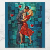 VINTAGE VALENTINE PASSION WEINETIKETT (Einzelnes Label)