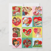 Vintage Valentine Patchwork Feiertagskarte (Vorderseite)