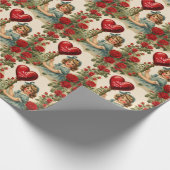Vintage Valentine - personalisiert Geschenkpapier (Ecke)