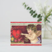 Vintage Valentine-Postkarte Feiertagspostkarte (Stehend Vorderseite)