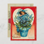 Vintage Valentine-Postkarte Feiertagspostkarte (Vorne/Hinten)