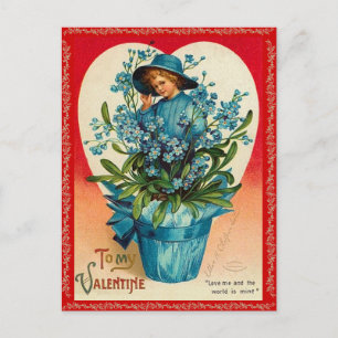 Vintage Valentine-Postkarte Feiertagspostkarte