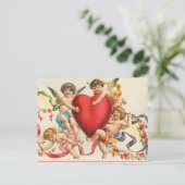 Vintage Valentine-Postkarte Feiertagspostkarte (Stehend Vorderseite)