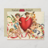Vintage Valentine-Postkarte Feiertagspostkarte (Vorne/Hinten)