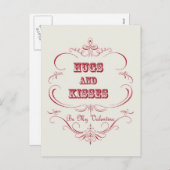 Vintage Valentine-Postkarte Feiertagspostkarte (Vorne/Hinten)