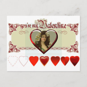 Vintage Valentine-Postkarte Feiertagspostkarte