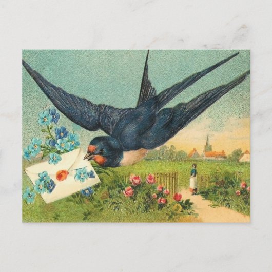 Vintage Valentine-Postkarte Feiertagspostkarte (Vorderseite)