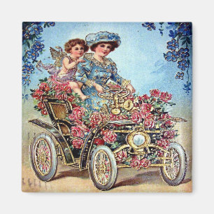 Vintage Valentine-Postkarte Magnet