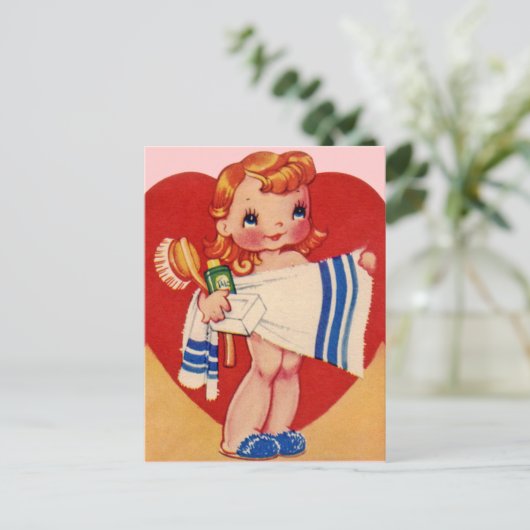 Vintage Valentine Postkarten (Stehend Vorderseite)
