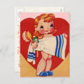 Vintage Valentine Postkarten (Vorne/Hinten)