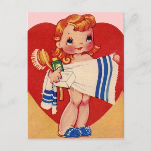 Vintage Valentine Postkarten (Vorderseite)