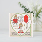 Vintage Valentine-Puppenkarte Karte (Stehend Vorderseite)