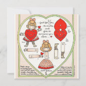 Vintage Valentine-Puppenkarte Karte (Vorderseite)