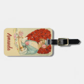 Vintage Valentine Red Heft Gepäckmarke Gepäckanhänger (Vorderseite horizontal)