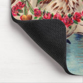 Vintage Valentine-Schwäne Mousepad (Ecke)
