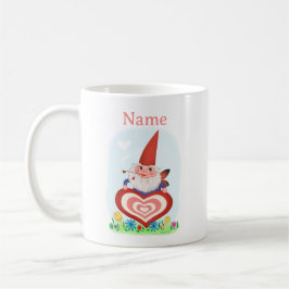 Vintage Valentine Spring Fairy Gnome Tasse