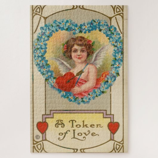 Vintage Valentine, Stecher Litho Company, ca. 1910 Puzzle (Vertikal)