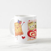 Vintage Valentine Süße Leckereien Kaffeetasse (Vorderseite Links)
