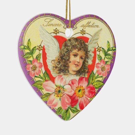 Vintage Valentine-Verzierung Keramikornament (Rechts)