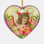 Vintage Valentine-Verzierung Keramikornament (Vorne)