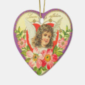 Vintage Valentine-Verzierung Keramikornament (Links)