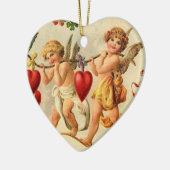Vintage Valentine-Verzierung Keramikornament (Links)